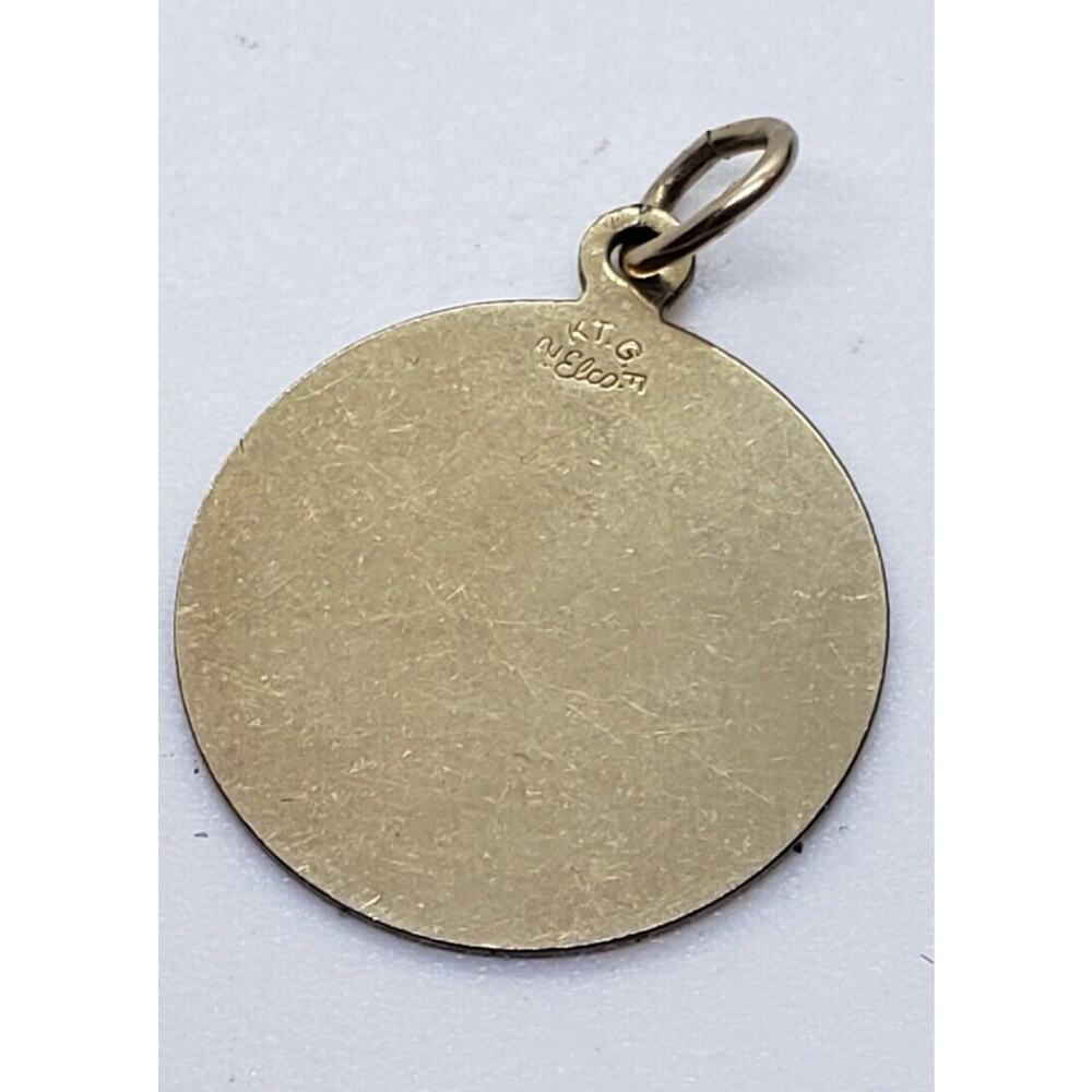 Vintage Capricorn Charm Pendant Elco 12k GE On 925 Sterling Silver Engravable - Picture 4 of 5